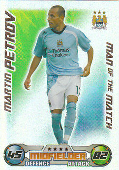 Martin Petrov Manchester City 2008/09 Topps Match Attax Man of the Match #391